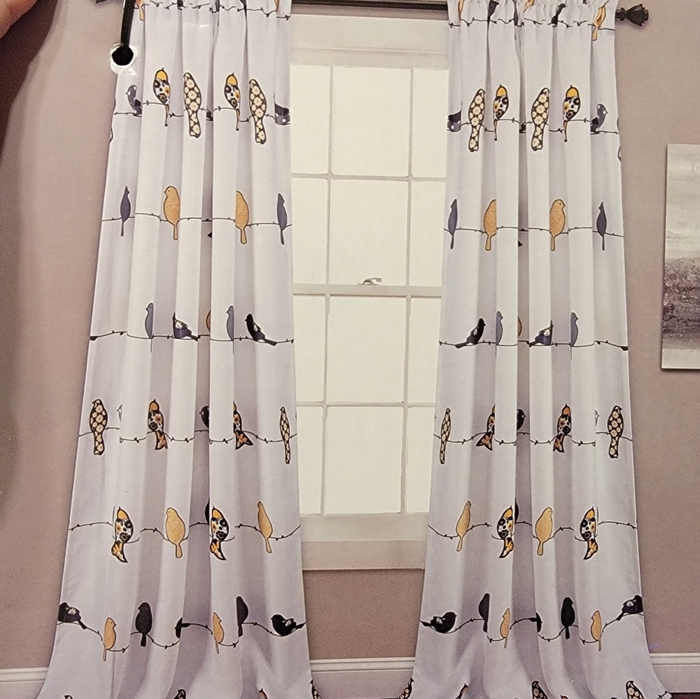 Rowley Birds Two Panels Half Moon Insulated Darkening